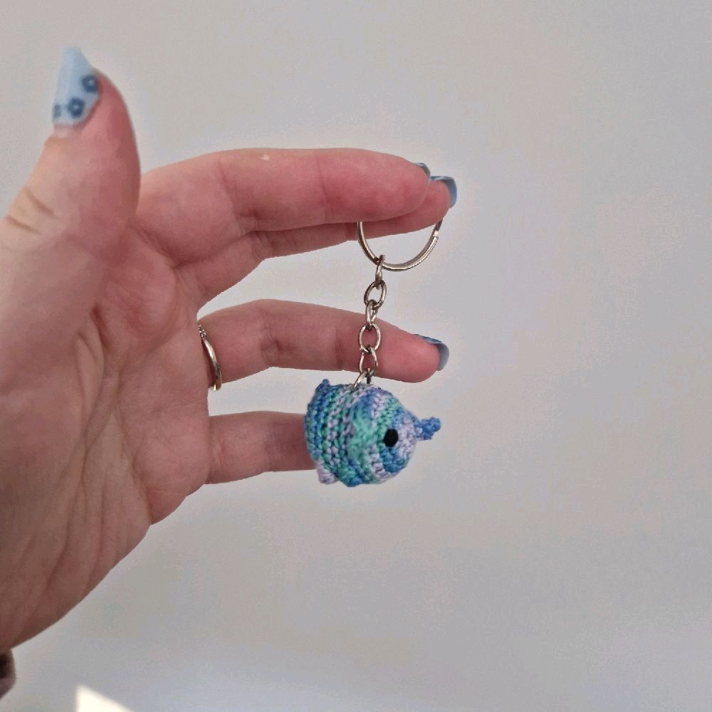 Elephant micro crochet keyring