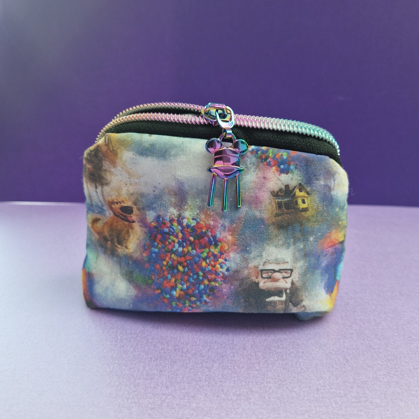 Wilderness Explorer mini triangle shaped pouch cosmetic bag with Water Tower zipper pull