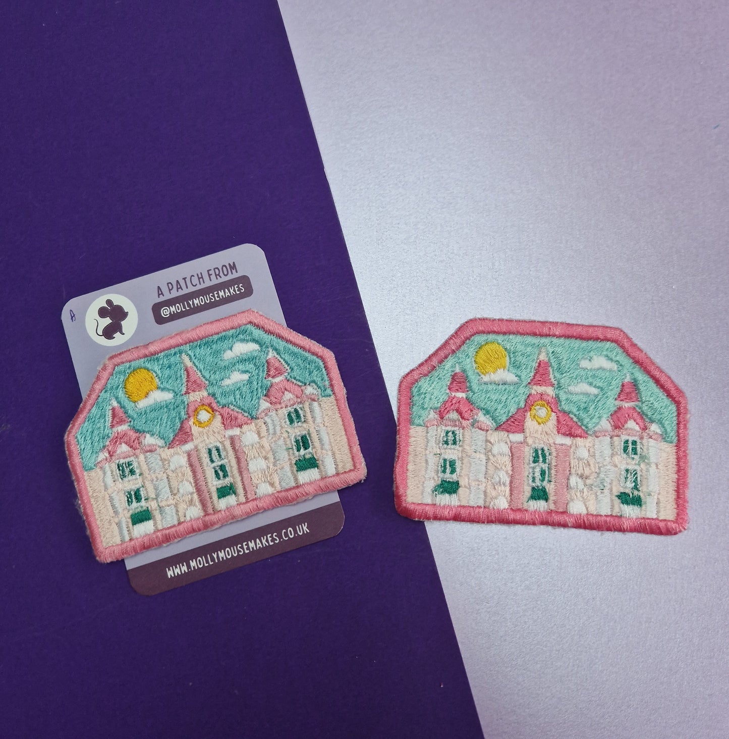Practically perfect Main Hotel iron-on embroidered patch