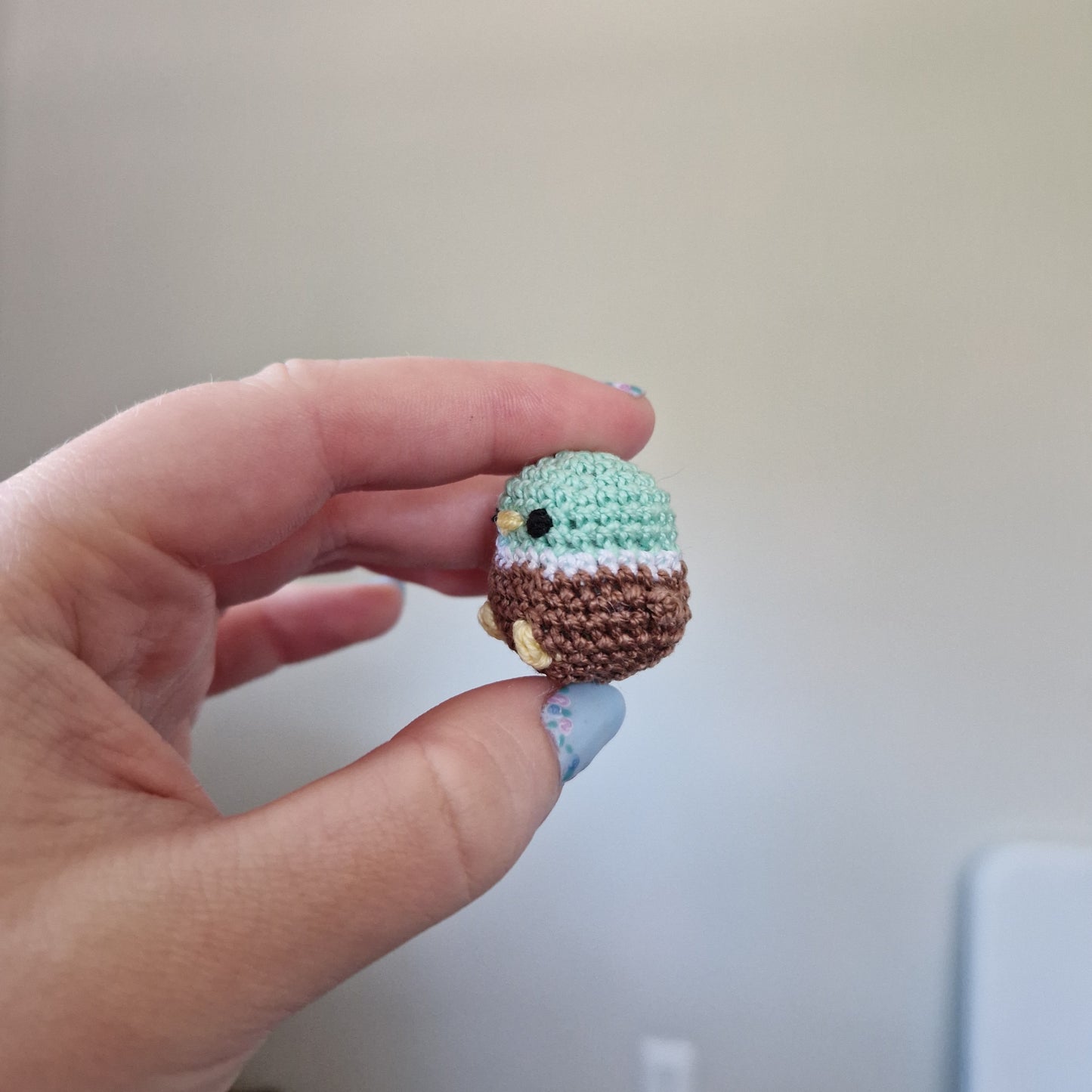 Microcrochet duck crochet plushie