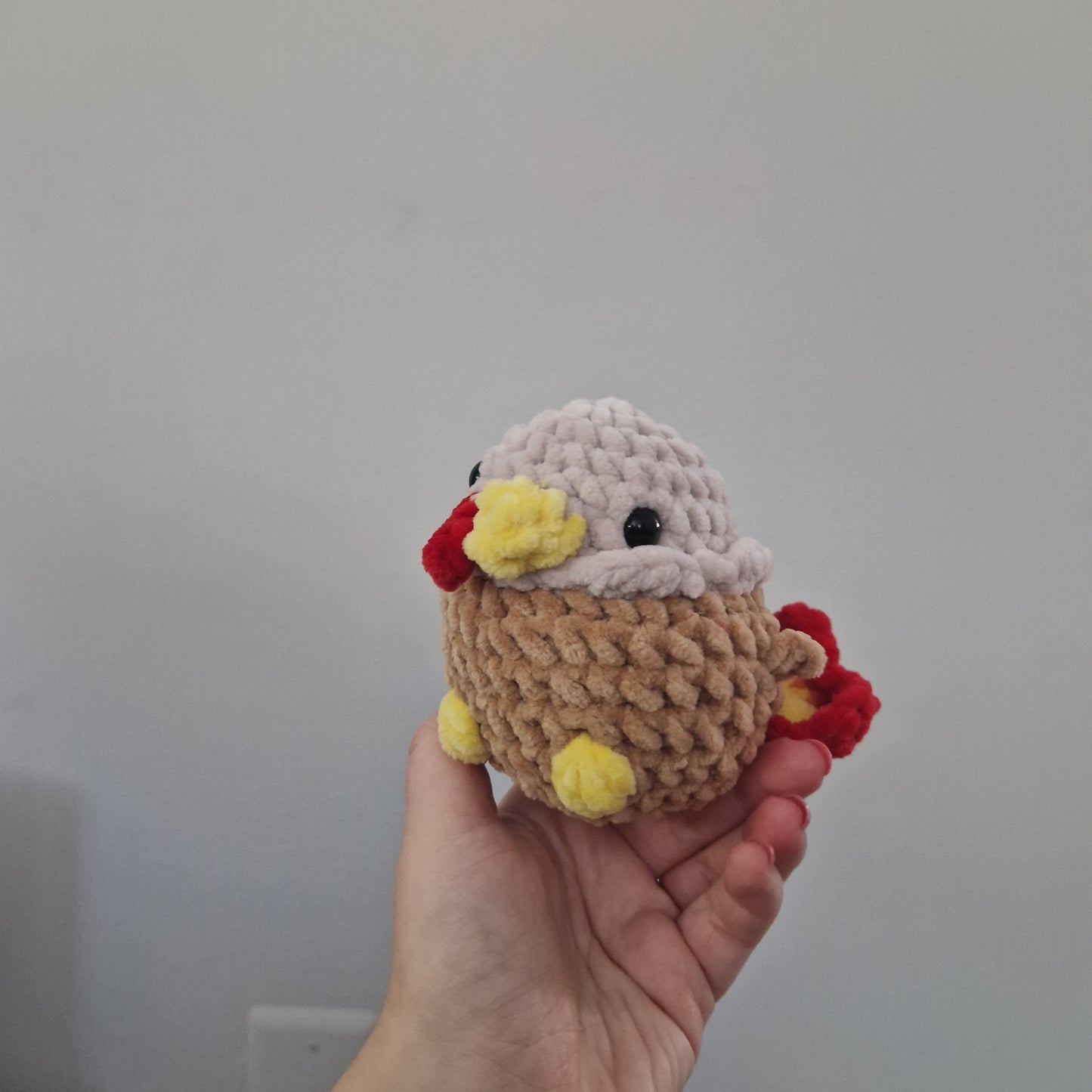 Light brown turkey crochet plushie