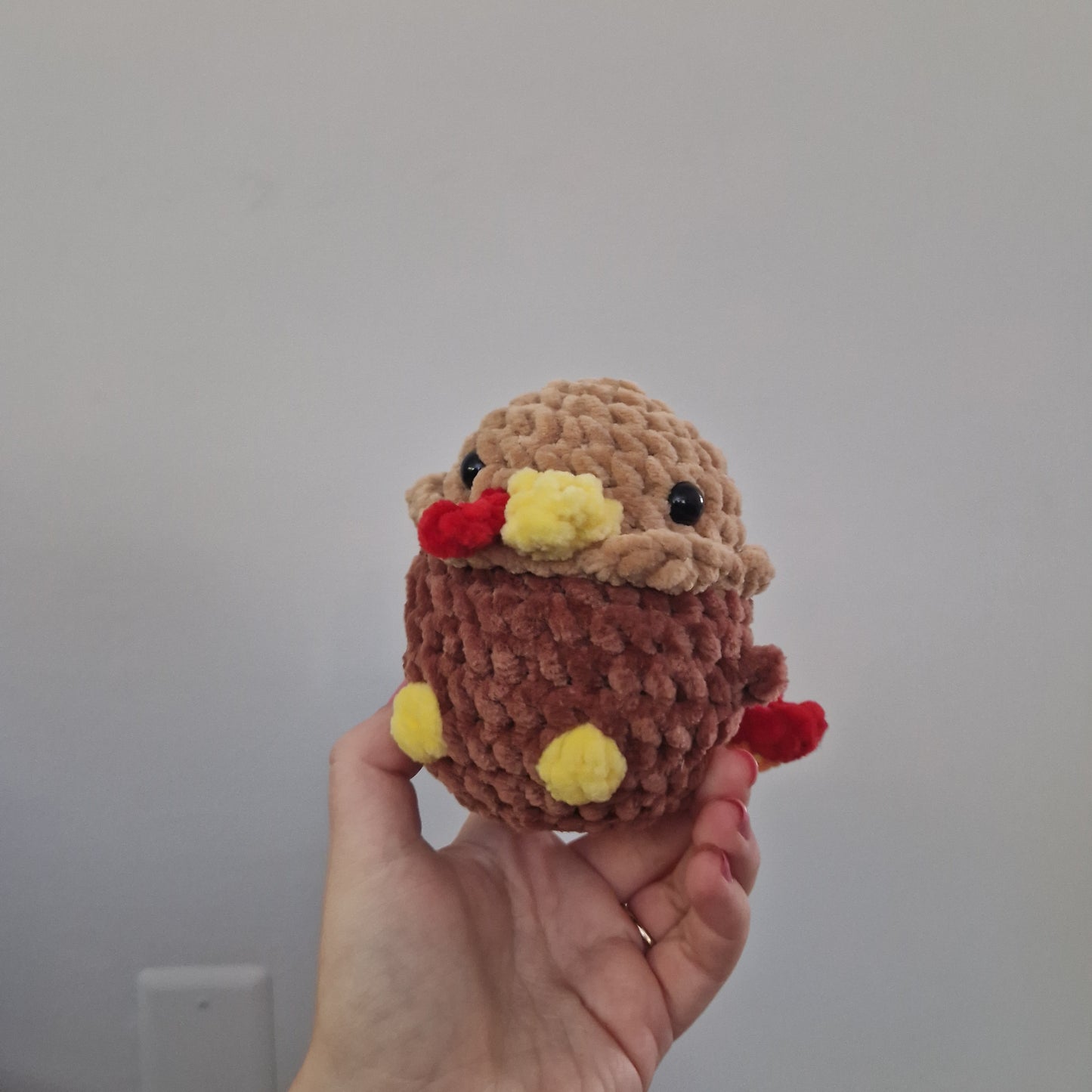 Brown turkey crochet plushie