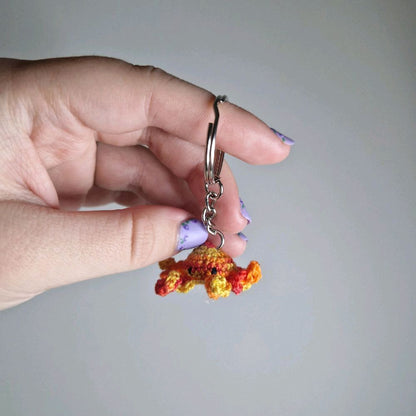 Octopus micro crochet keyring
