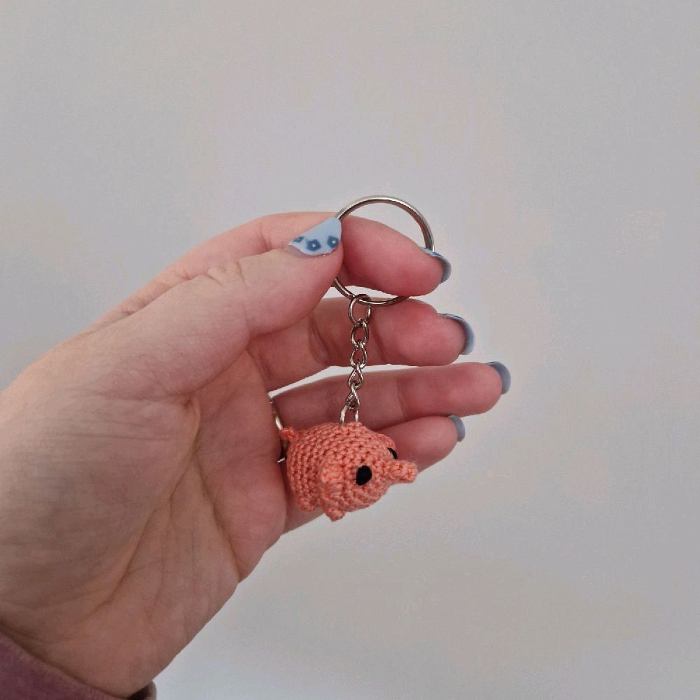 Elephant micro crochet keyring
