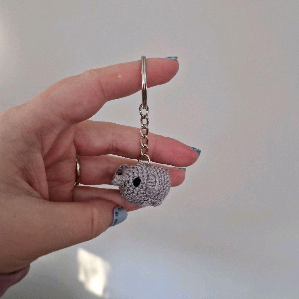 Elephant micro crochet keyring