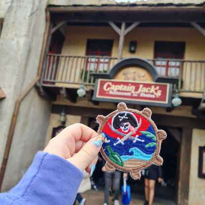 Captain Jack's iron-on embroidered patch