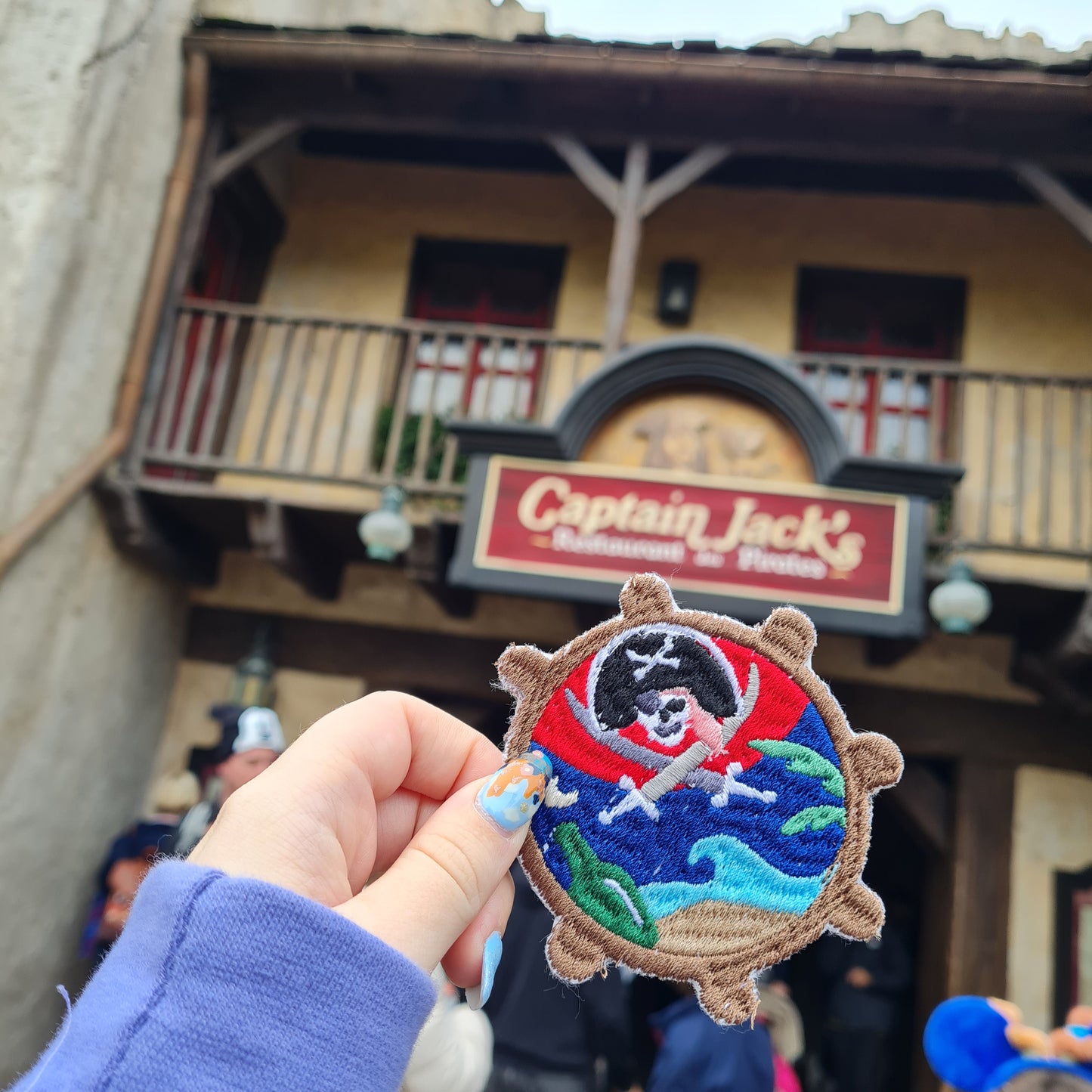 Captain Jack's iron-on embroidered patch