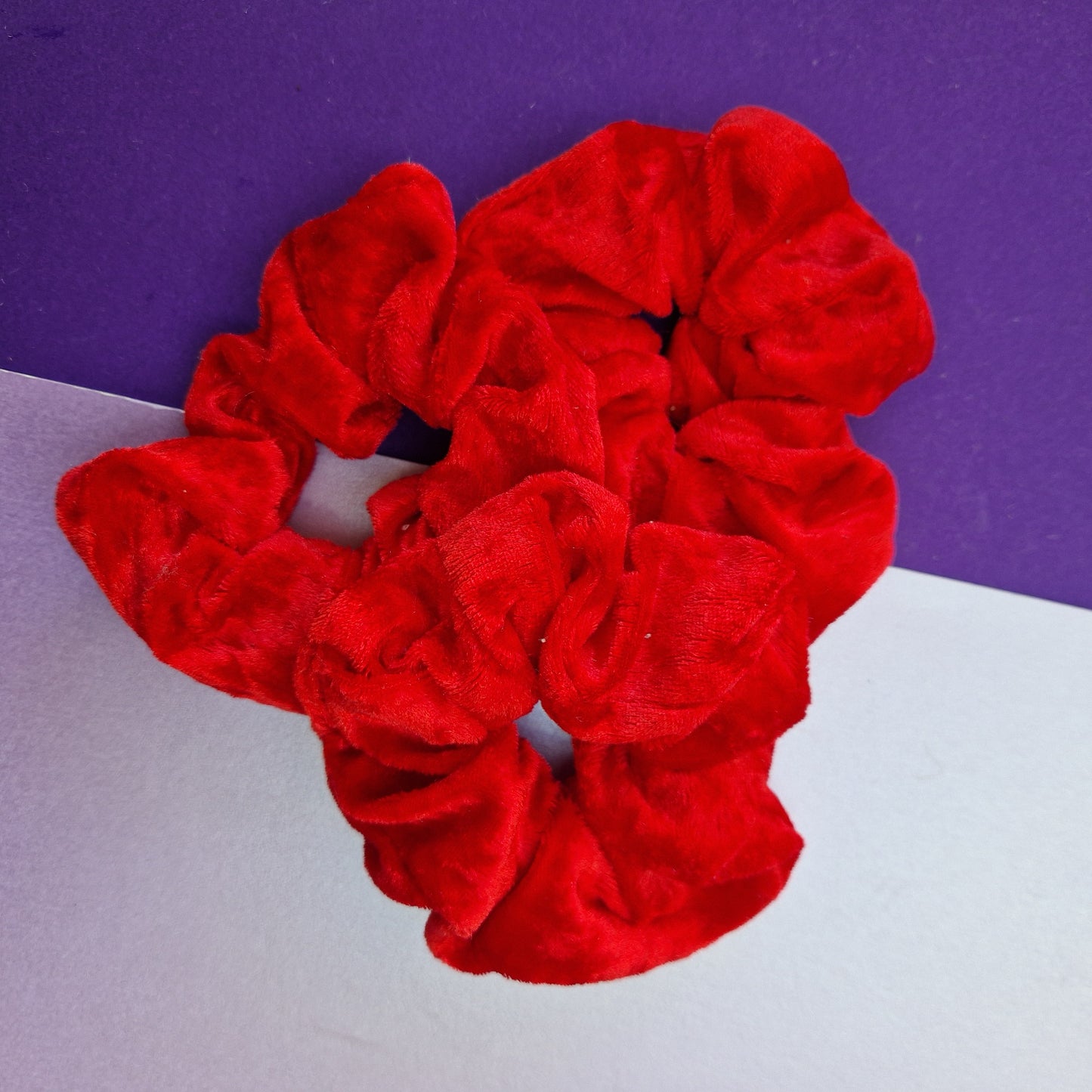 Red velvet hair scrunchie