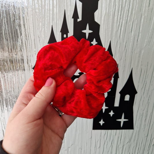 Red velvet hair scrunchie