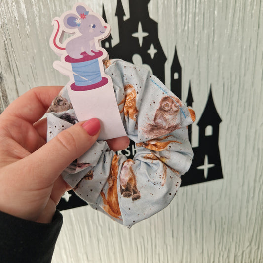 Mixed animal cotton hair scrunchie