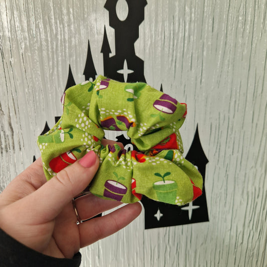 Plant garden cotton hair scrunchie