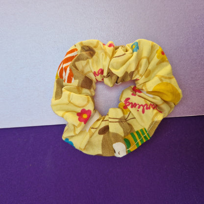 Bear cotton hair scrunchie
