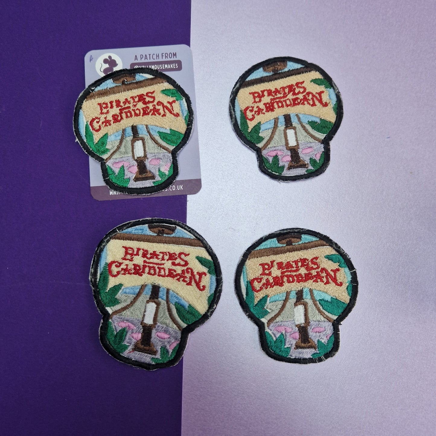 Practically perfect pirates iron-on embroidered patch