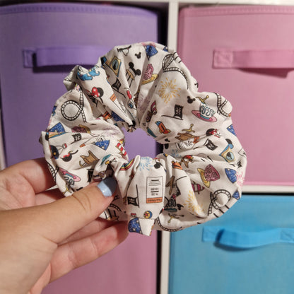 Park icon themed cotton hair scrunchie