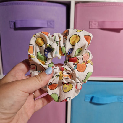 Animal island icon themed cotton hair scrunchie