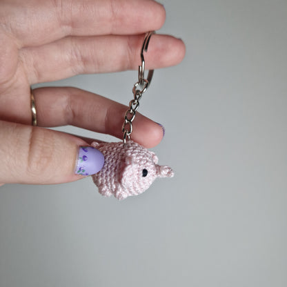 Elephant micro crochet keyring