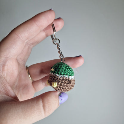 Mallard Duck lace yarn micro crochet keyring