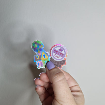 Wilderness Explorer sticker single or duo with a holographic outline
