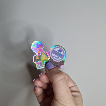 Wilderness Explorer sticker single or duo with a holographic outline