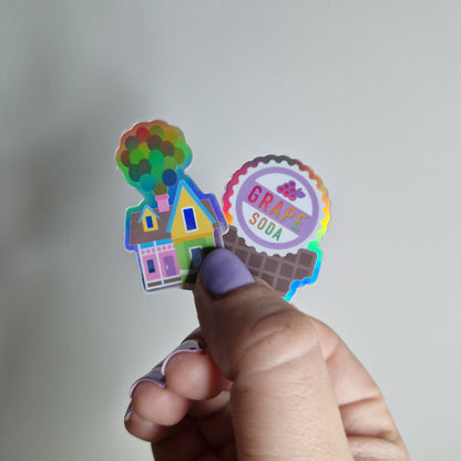Wilderness Explorer sticker single or duo with a holographic outline