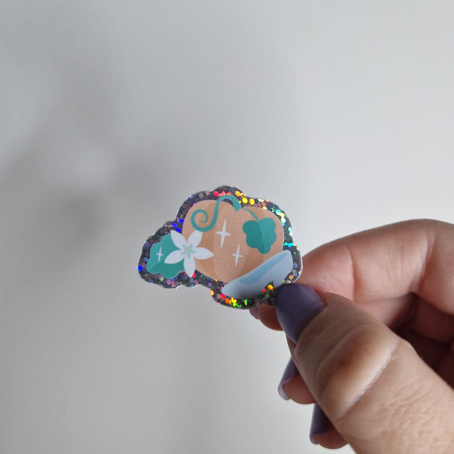Home Before Midnight sticker with a glitter outline