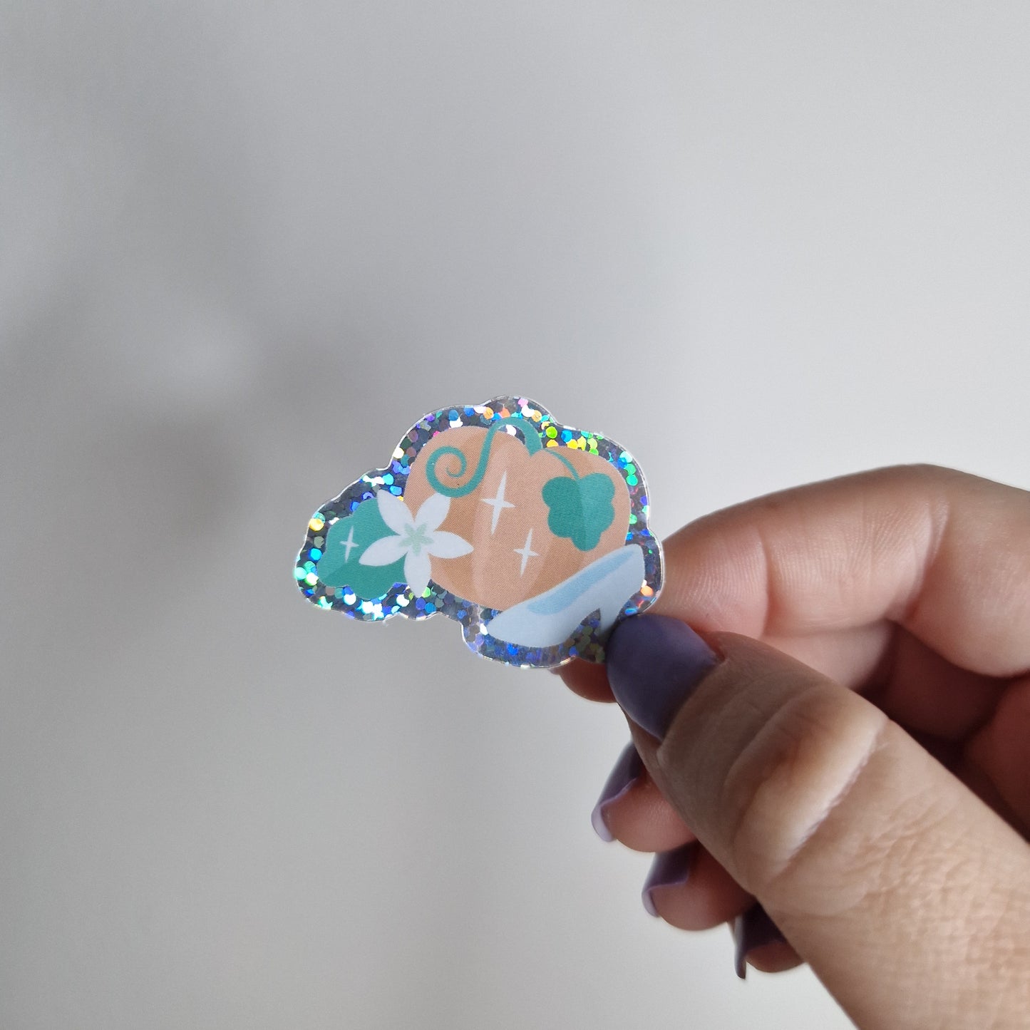 Home Before Midnight sticker with a glitter outline