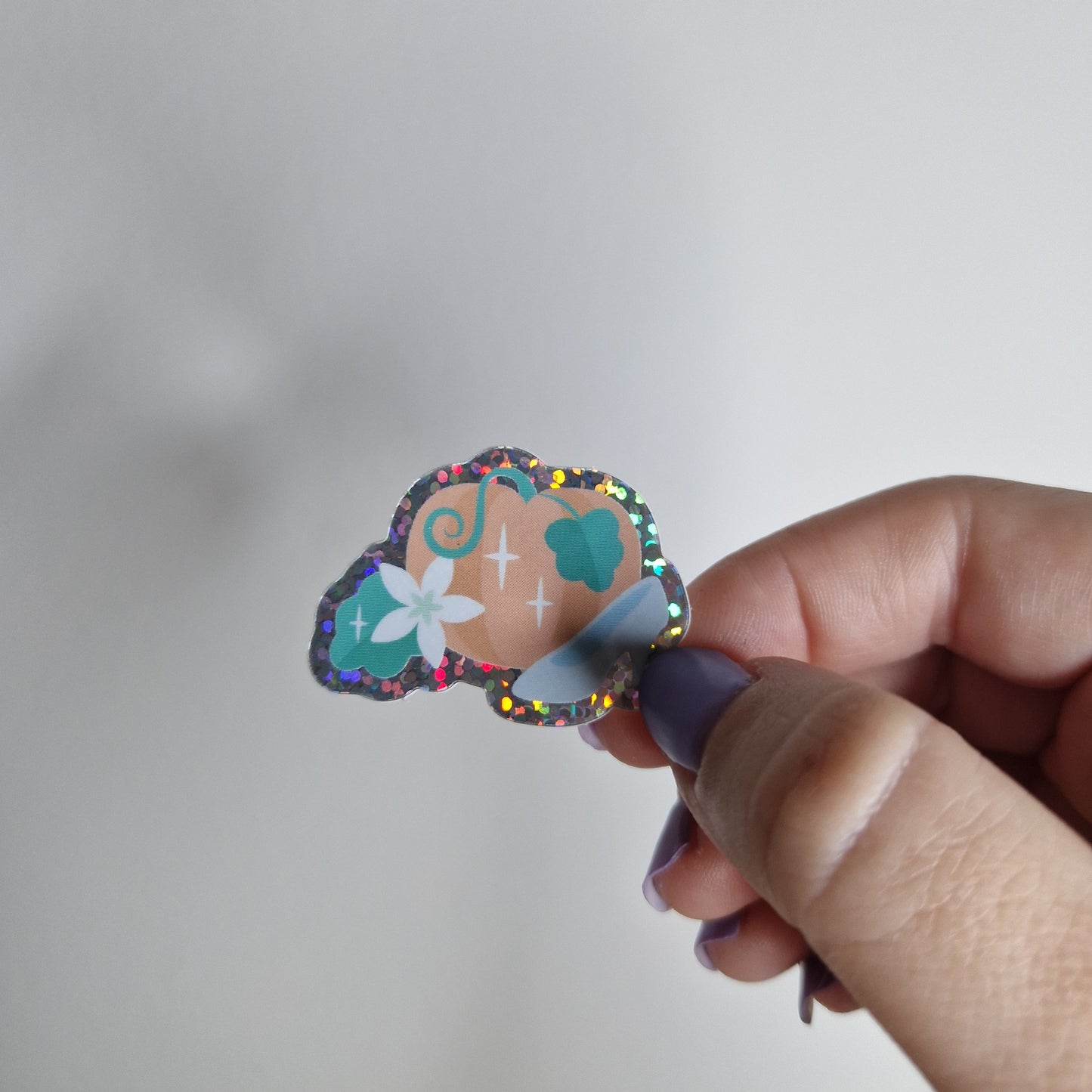 Home Before Midnight sticker with a glitter outline