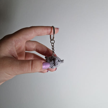 Elephant micro crochet keyring