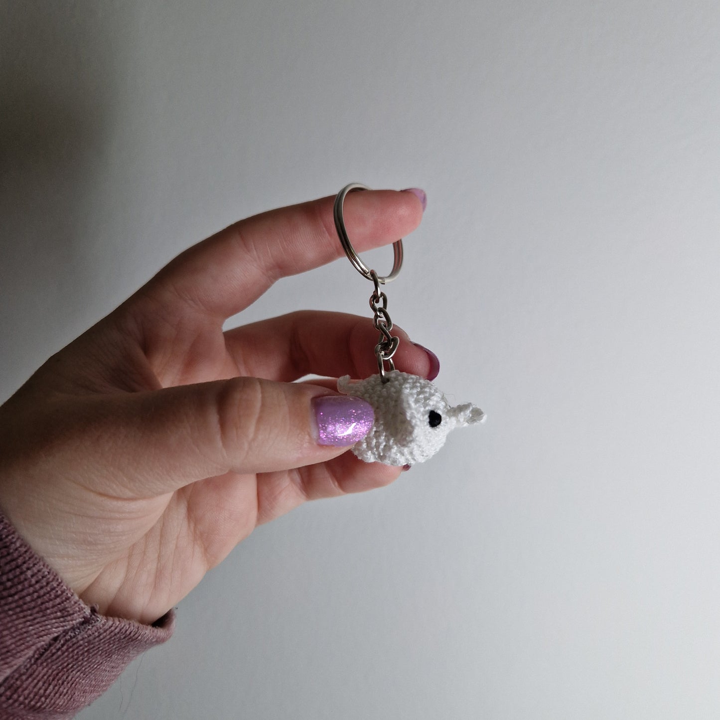 Elephant micro crochet keyring