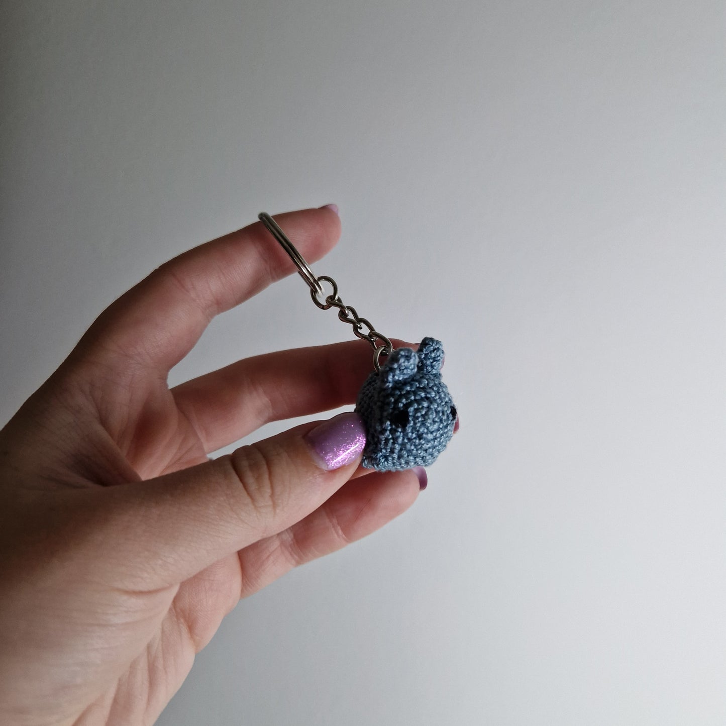 Bunny rabbit micro crochet keyring