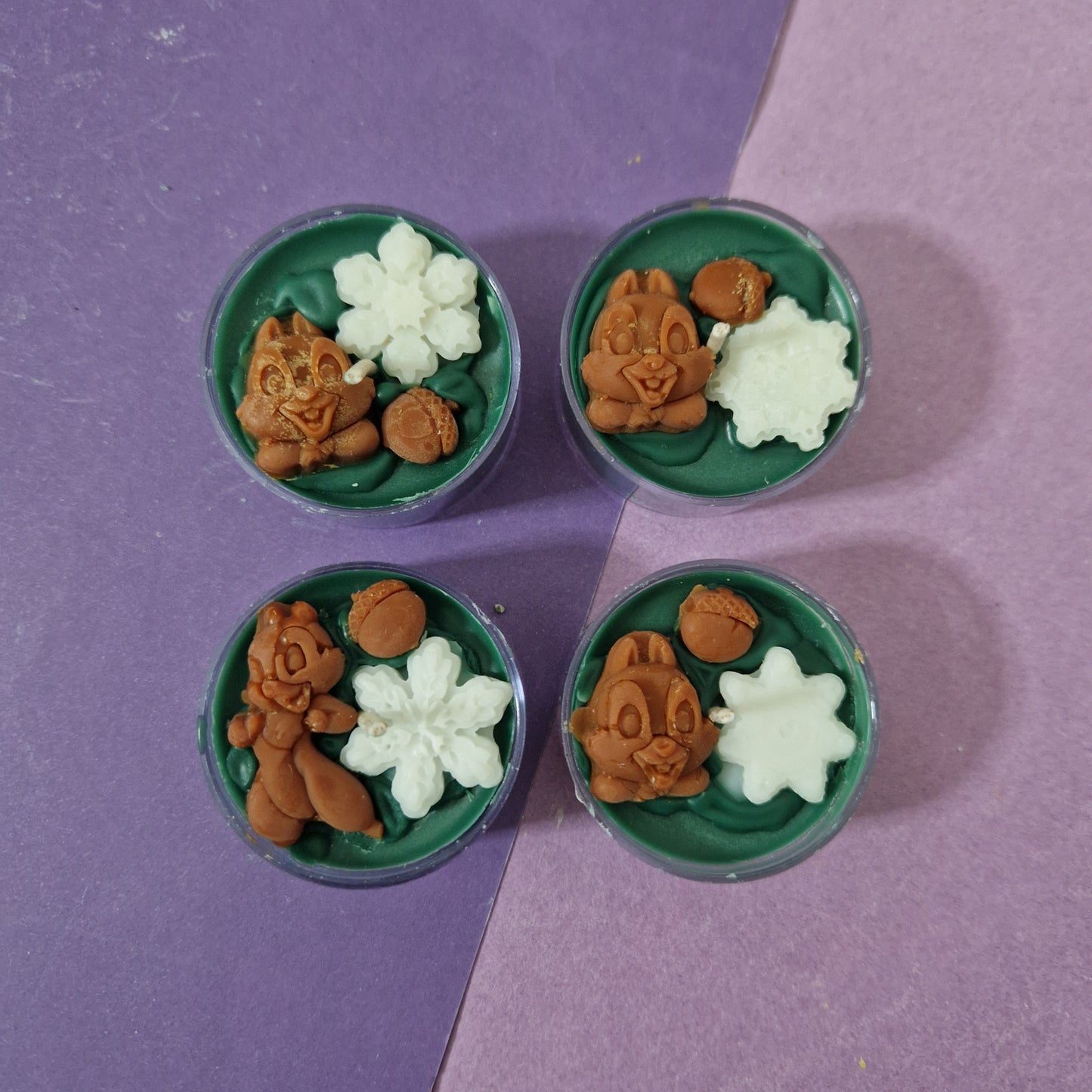 Woodland Chipmunks tealight candle