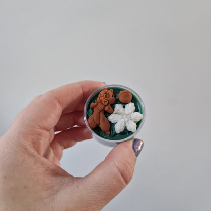 Woodland Chipmunks tealight candle