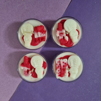 Candy Cane Snowman tealight candle
