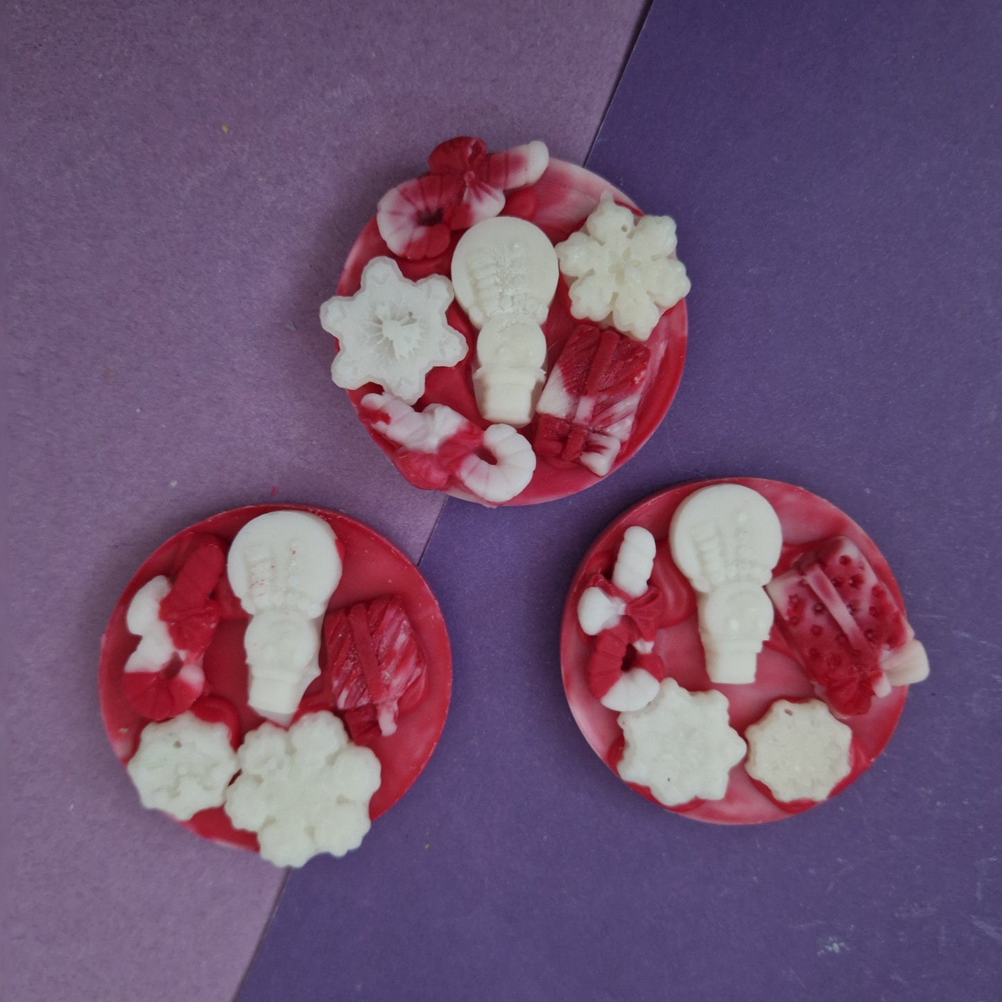 Candy Cane Snowman soy block wax melt