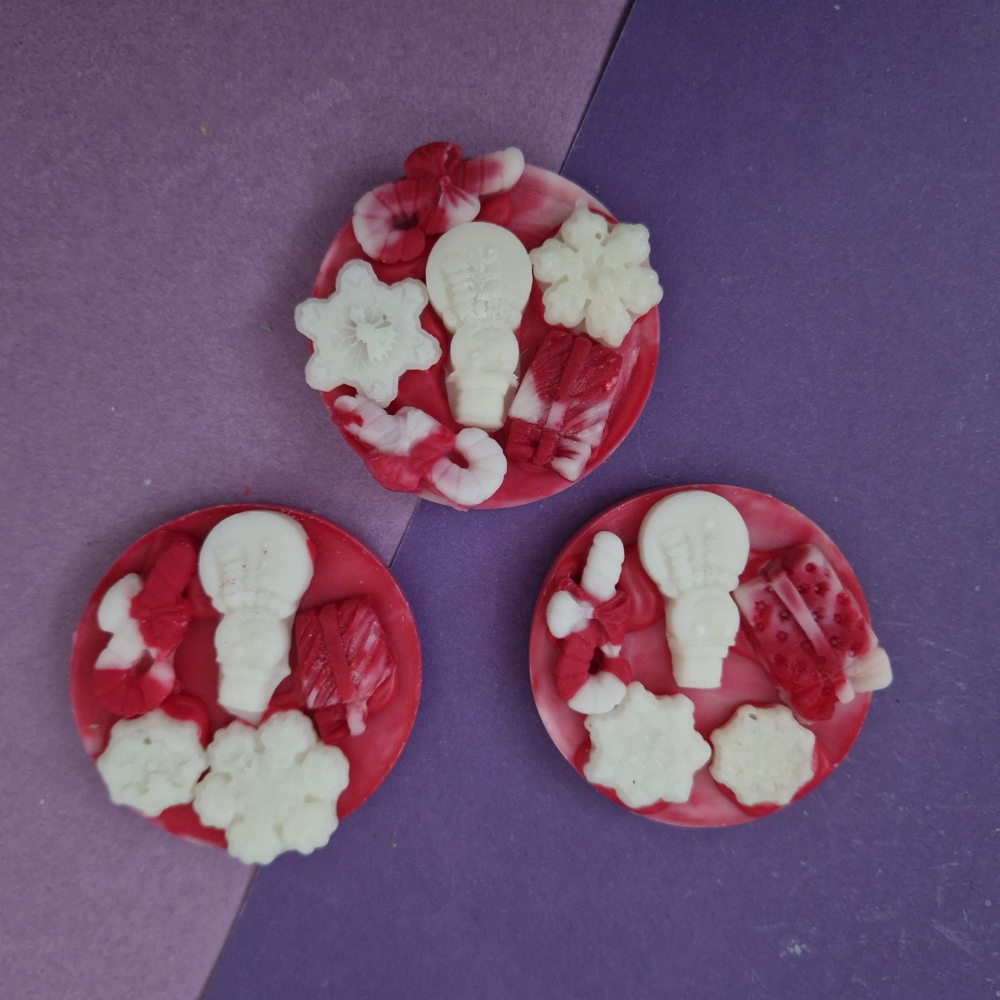 Candy Cane Snowman soy block wax melt