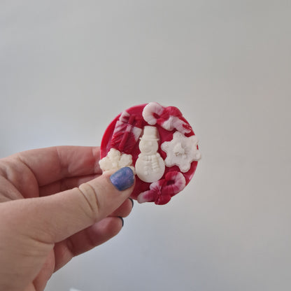 Candy Cane Snowman soy block wax melt
