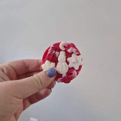 Candy Cane Snowman soy block wax melt