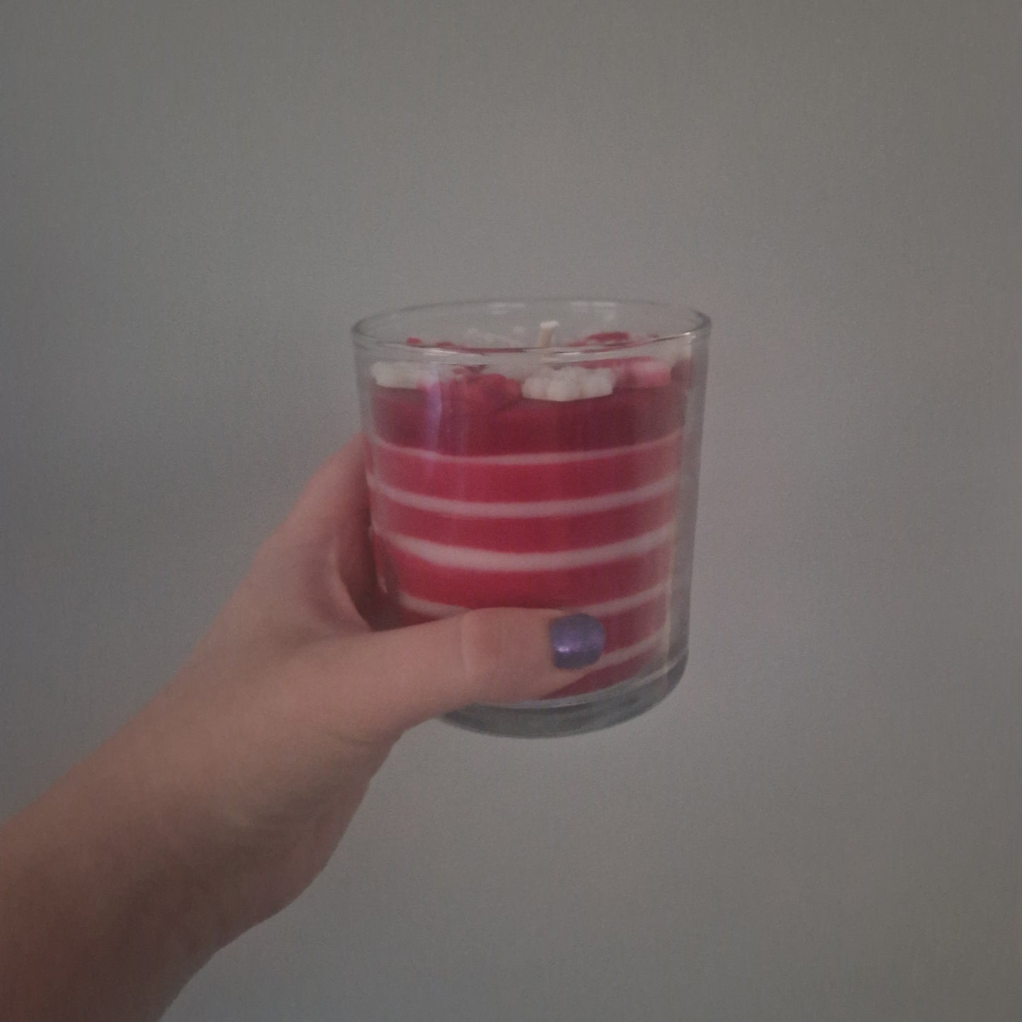 Candy Cane Snowman soy 8oz candle
