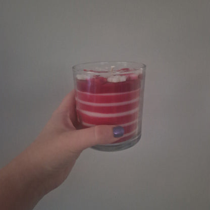 Candy Cane Snowman soy 8oz candle