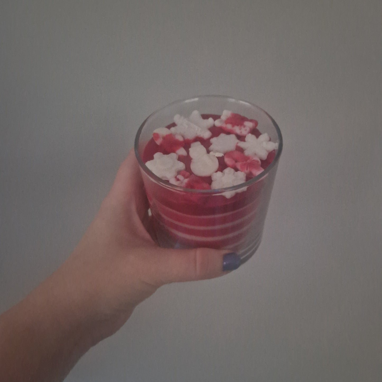 Candy Cane Snowman soy 8oz candle
