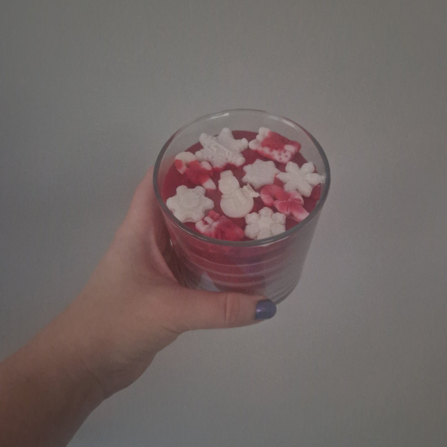 Candy Cane Snowman soy 8oz candle