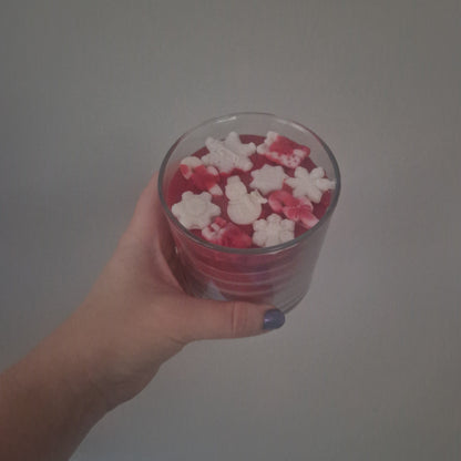 Candy Cane Snowman soy 8oz candle