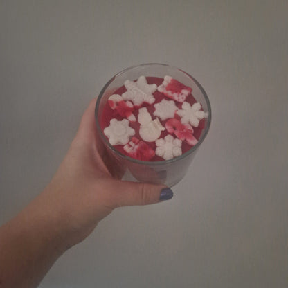 Candy Cane Snowman soy 8oz candle
