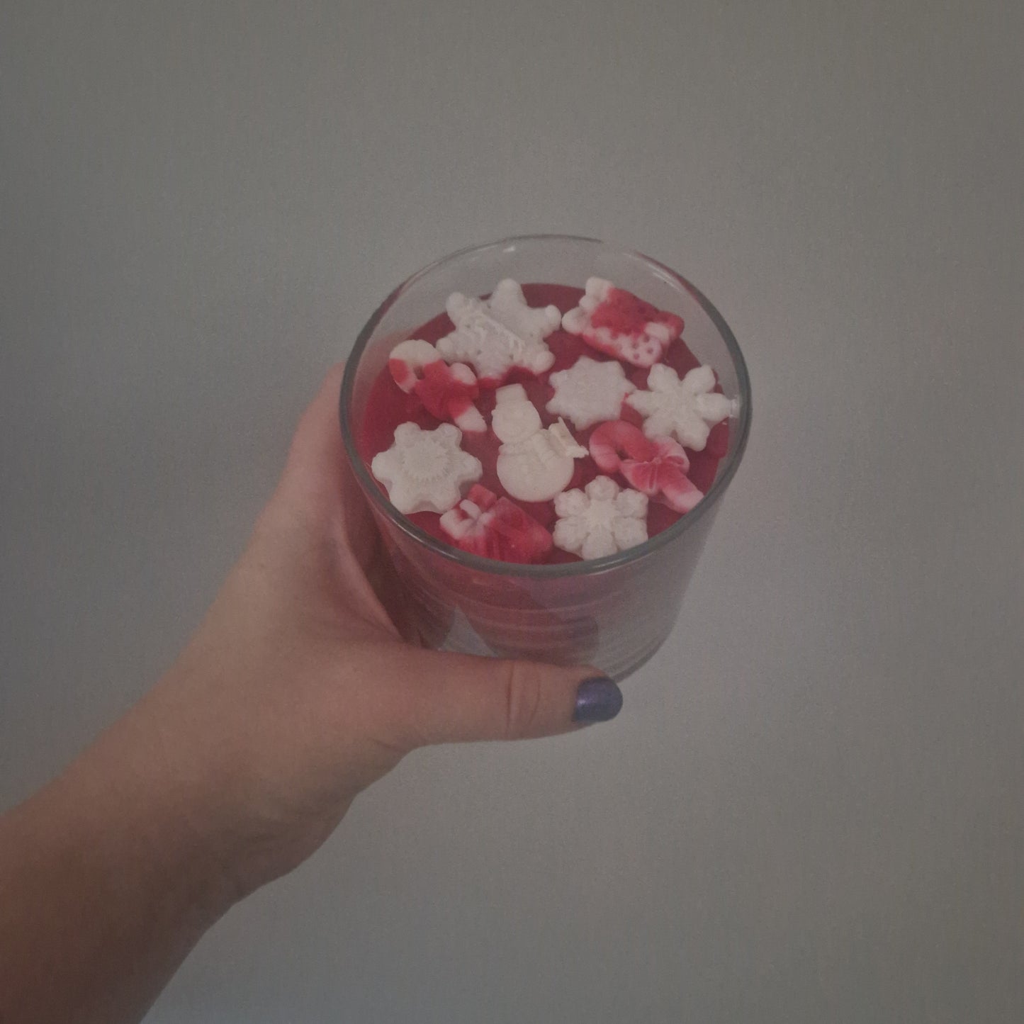 Candy Cane Snowman soy 8oz candle