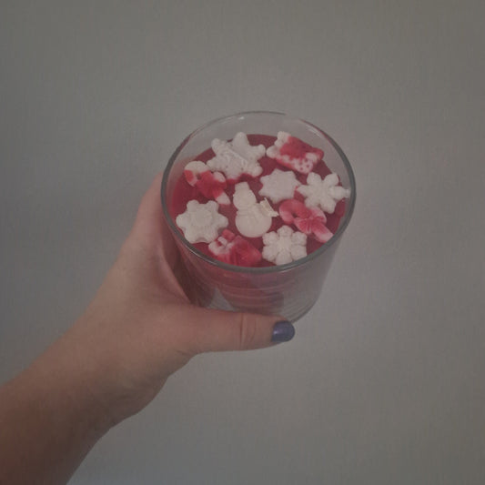 Candy Cane Snowman soy 8oz candle