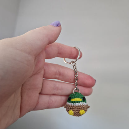 Mallard Duck micro crochet keyring