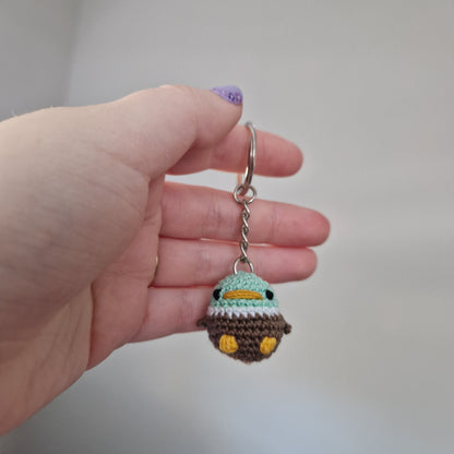 Mallard Duck micro crochet keyring