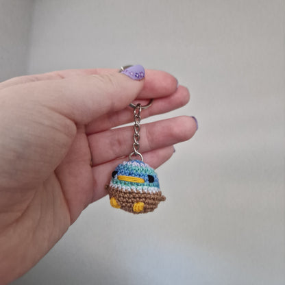 Mallard Duck micro crochet keyring