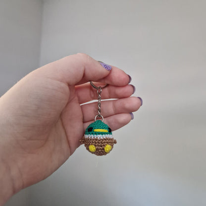 Mallard Duck micro crochet keyring