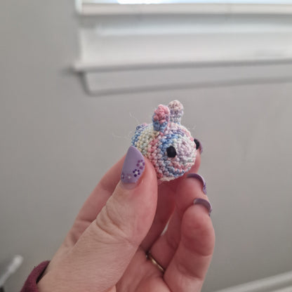 Bunny rabbit micro crochet keyring